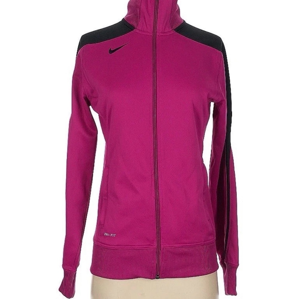 Nike Women's Size Small Dri-Fit Pink Full Zip Long-Sleeve Running Jacket